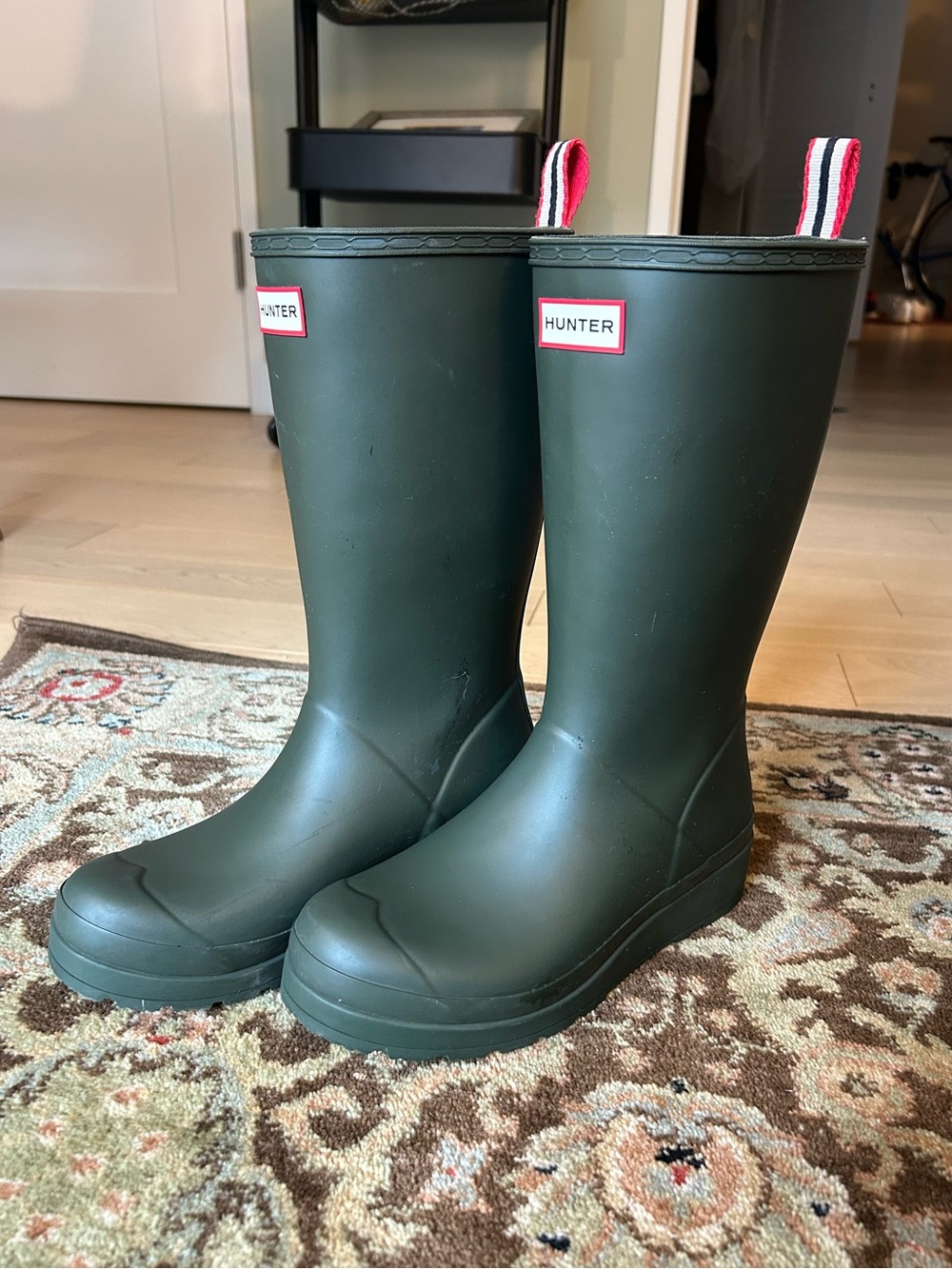 Hunter Tall Play Boots in Olive Green